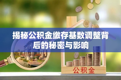 闽清揭秘公积金缴存基数调整背后的秘密与影响