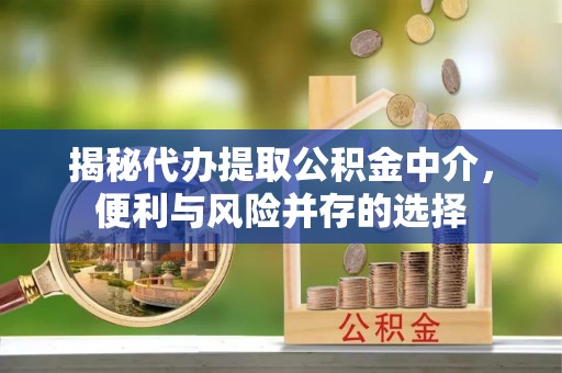 闽清揭秘代办提取公积金中介，便利与风险并存的选择