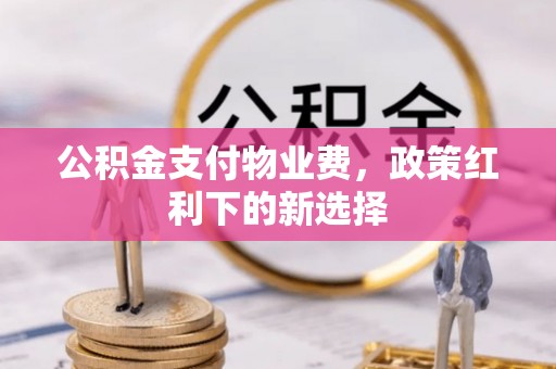 闽清公积金支付物业费，政策红利下的新选择