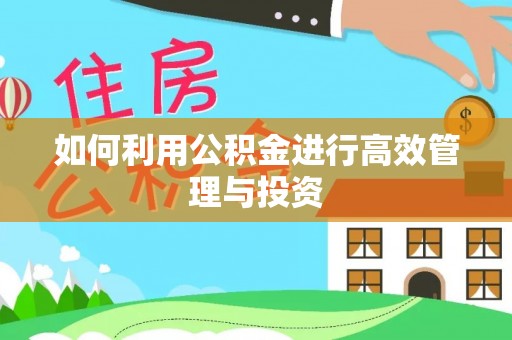 闽清如何利用公积金进行高效管理与投资